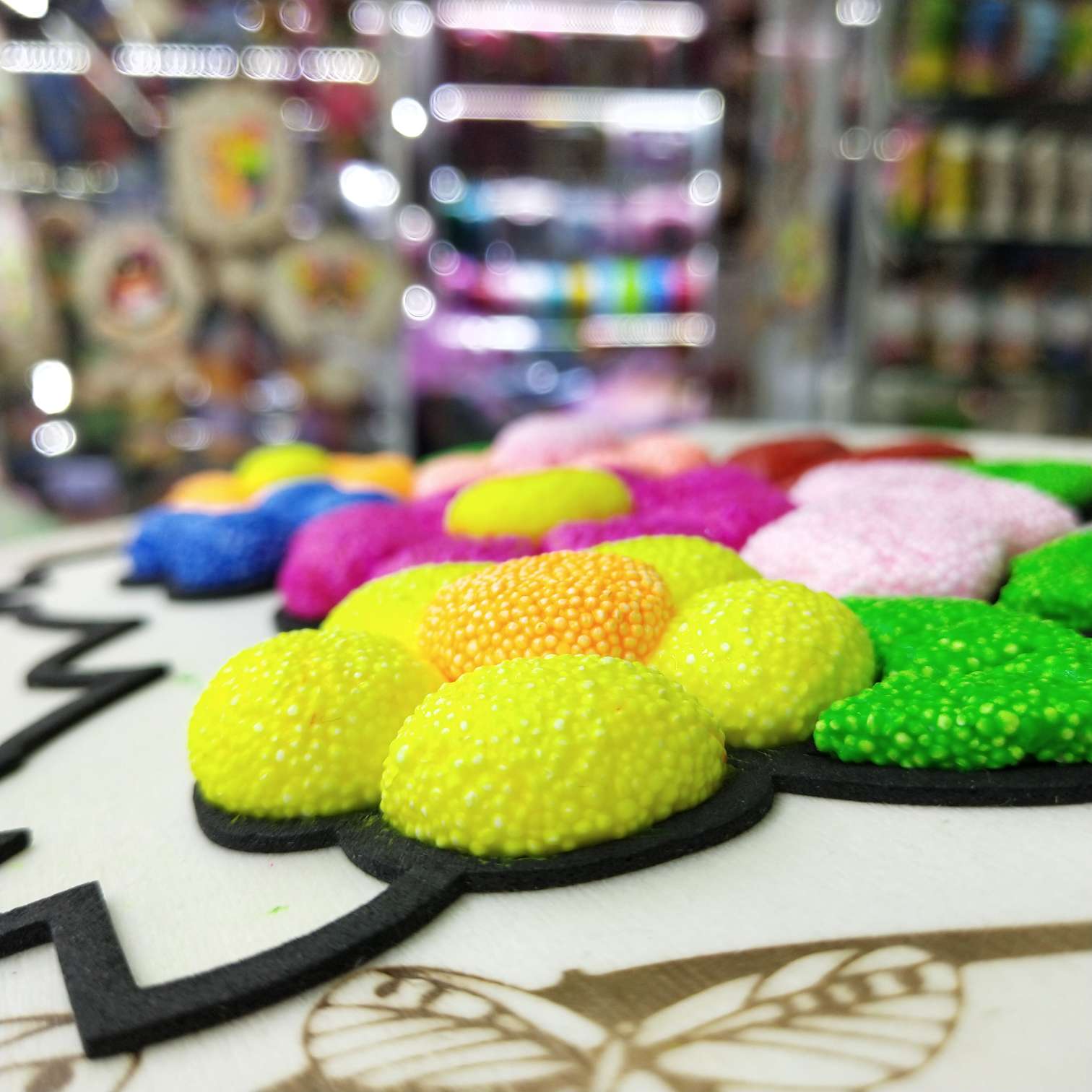 Eco-friendly magic color board snowflake clay painting children's handmade toys details Picture