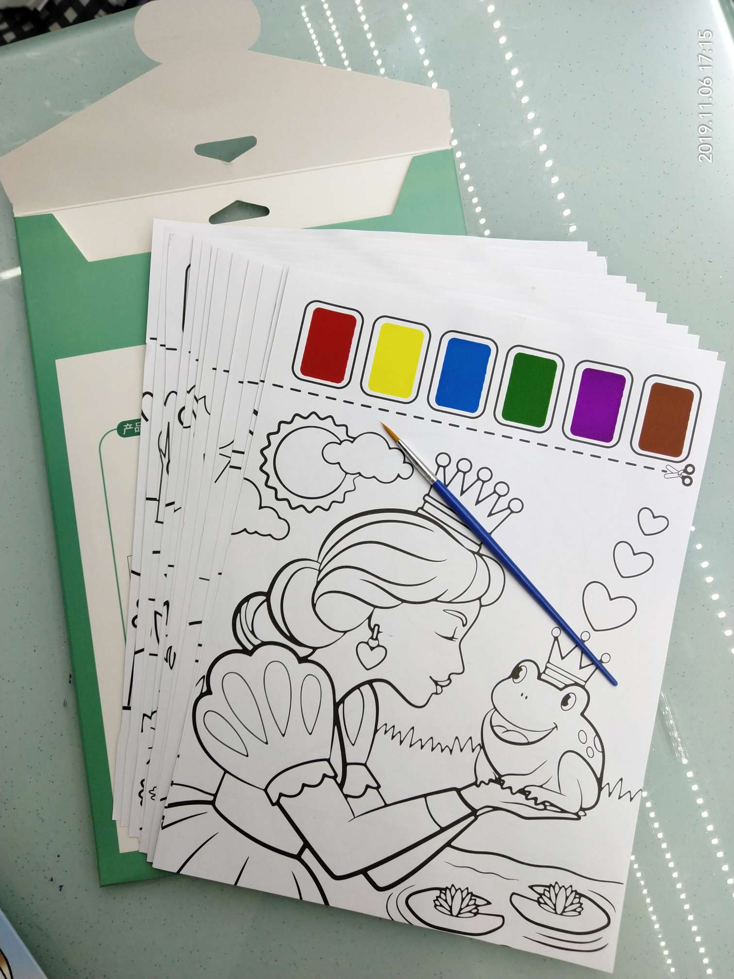 Wholesale factory direct sales of children's handcrafted toys in envelopes with self-painted watercolor paintings details Picture