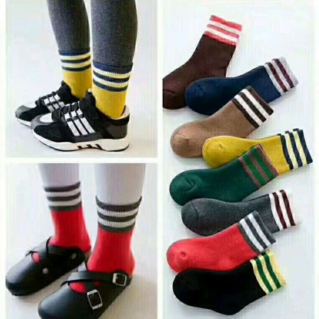 Yiwu children's socks wholesale Hong Shuangyu classic two-bar children's socks cotton children's socks thumbnail