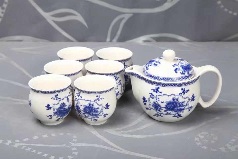 Jingdezhen ceramic double layer 7-piece tea set undefined