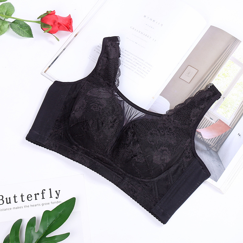 Plus Size Thin Cup Bra Shows Small No Underwire Plus Size Anti-Slip Underwear Fashion New Women's Bra Underwear details Picture