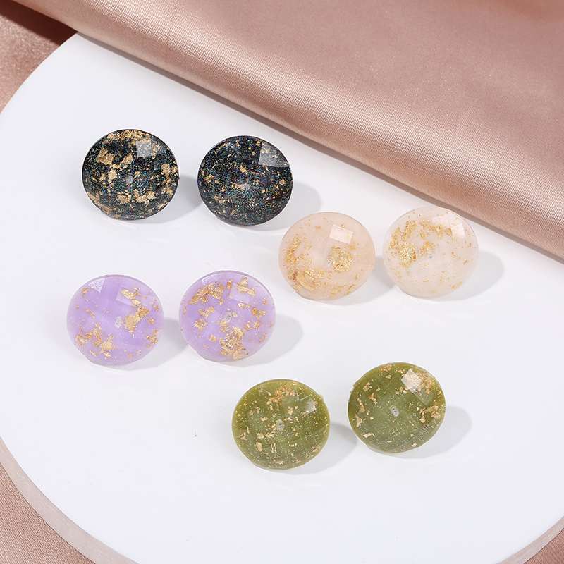 East Gate Kimbo original film, gold foil paper earrings, resin, four colors spot thumbnail