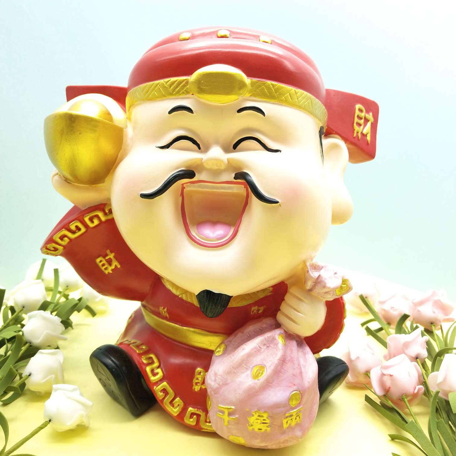 特大号搪胶存钱罐白胚彩绘石膏娃娃批发厂家直销详情图7