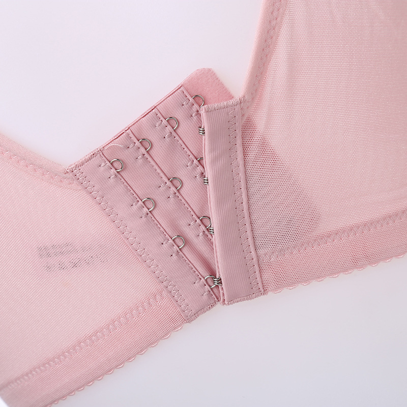 Spring/Summer Lace Edge Bra Plus Size Bra Pulls Up Side Fold Thin Bra Bra Bra Beautiful Back undefined