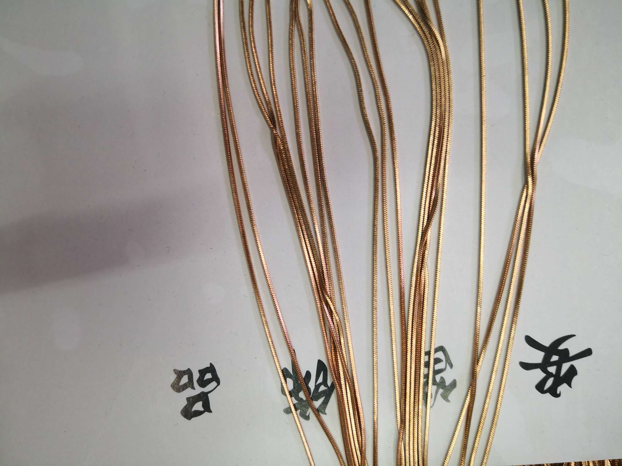 Sp135-4 square snake with a diameter of 1.2, copper snake chain jewelry, necklaces and anklets, various specifications, factory stock available Specification image