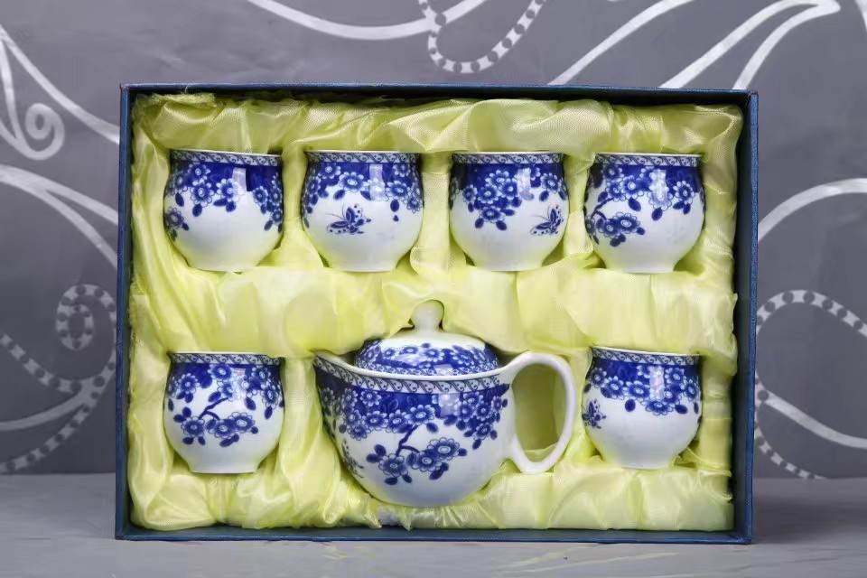 Jingdezhen ceramic double layer 7-piece tea set undefined