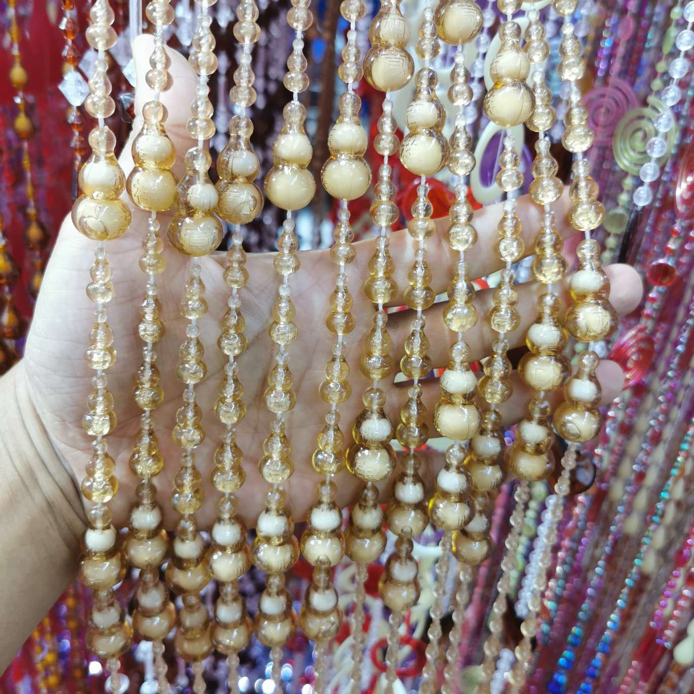 Color line bead, plastic bead curtain, plastic door curtain, imitation crystal acrylic thumbnail