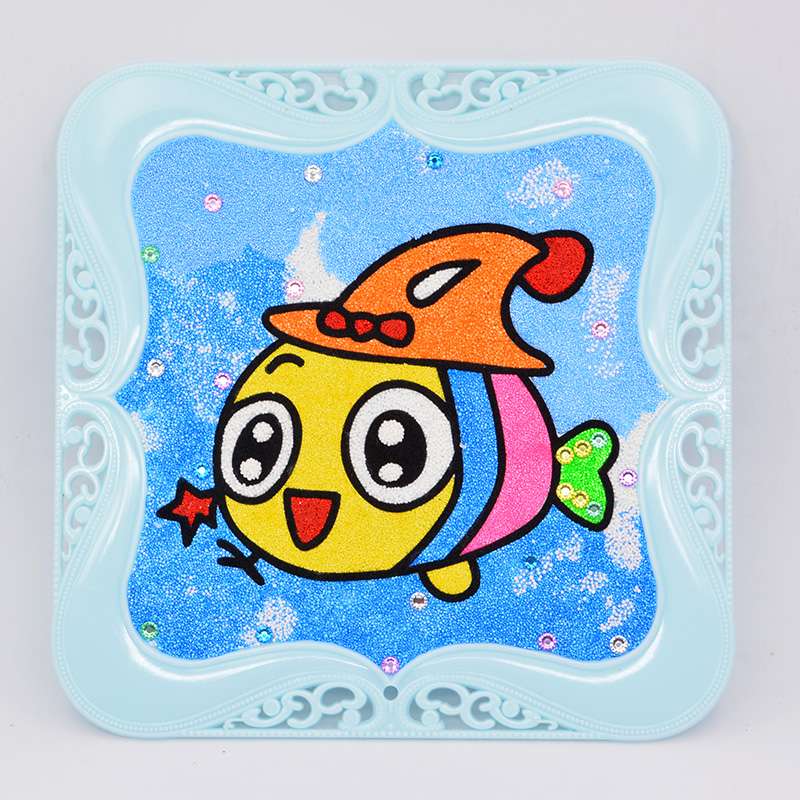 Children's handcrafted snowflake clay painting jade photo frame toys undefined