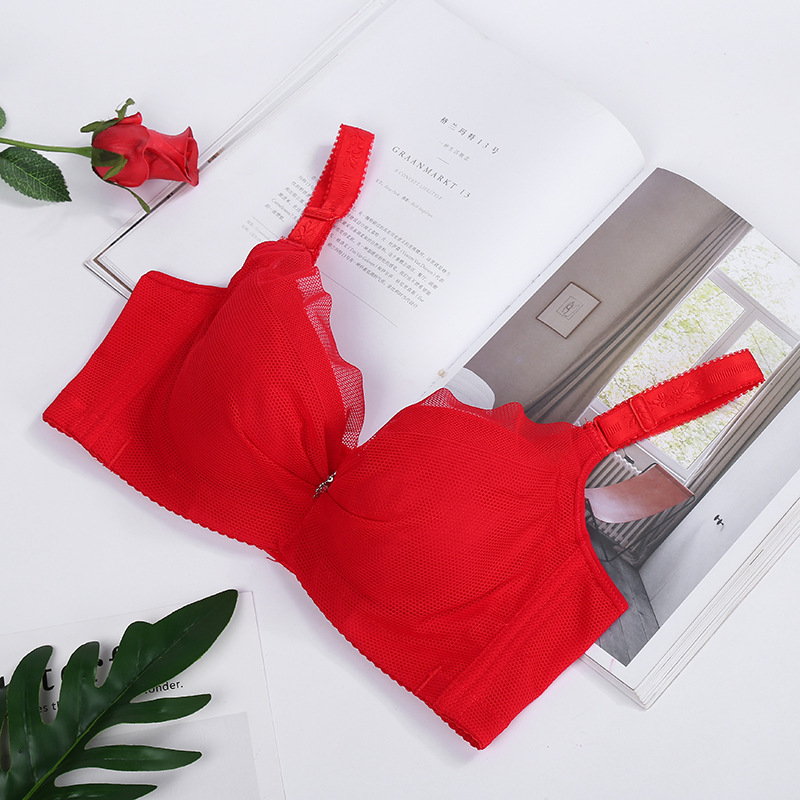 New Large Size Bra Soft Underwire Adjustment Underwear Bra Small Breathable Bra Sleep Underwear Manufacturers Wholesale undefined