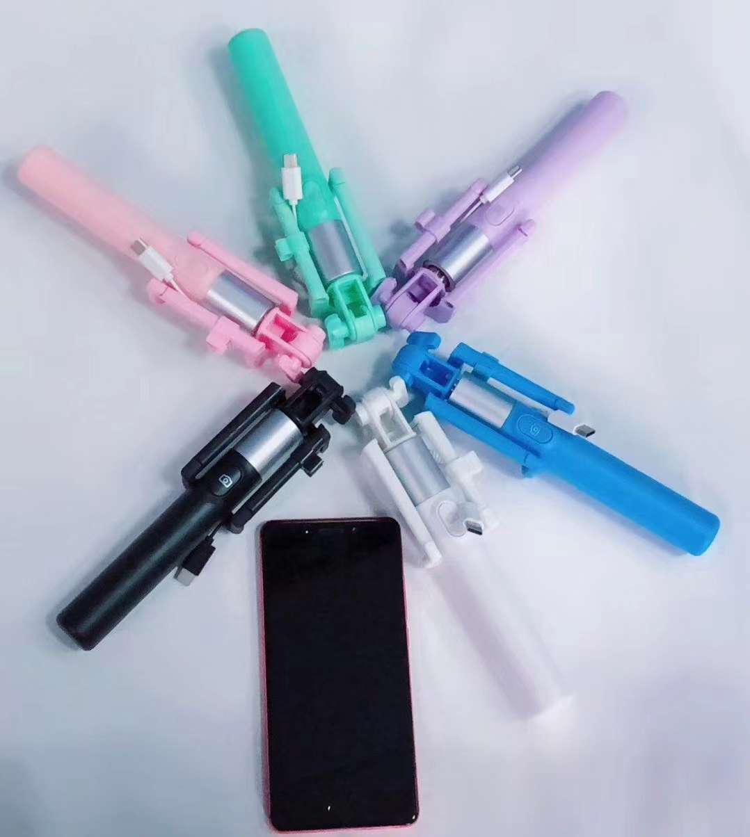 手机自拍杆圆孔安卓手机自拍杆  拍照 摄影支架