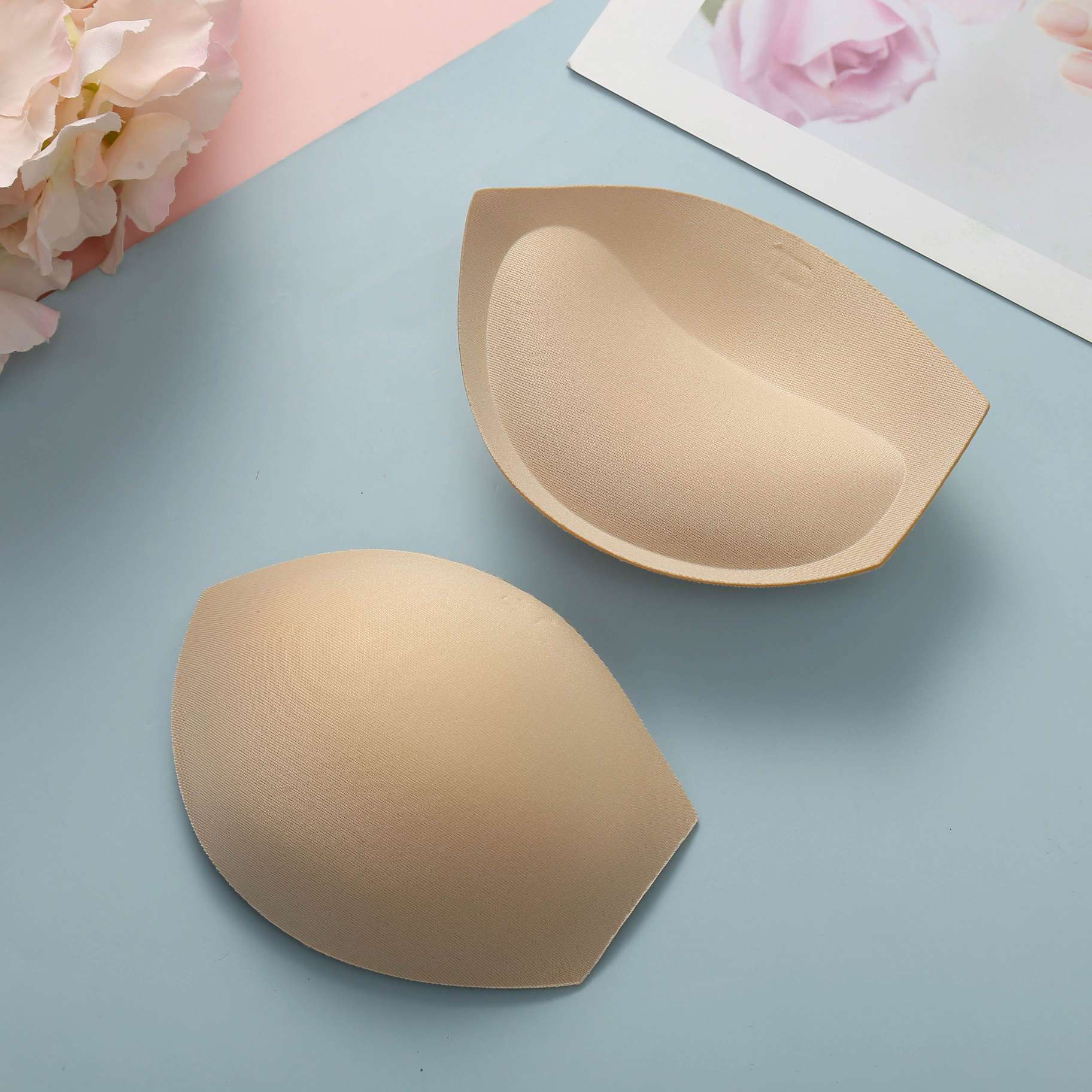 切角按摩海绵罩杯文胸内衣瑜伽服比基尼泳衣晚礼服海绵插片海绵胸垫