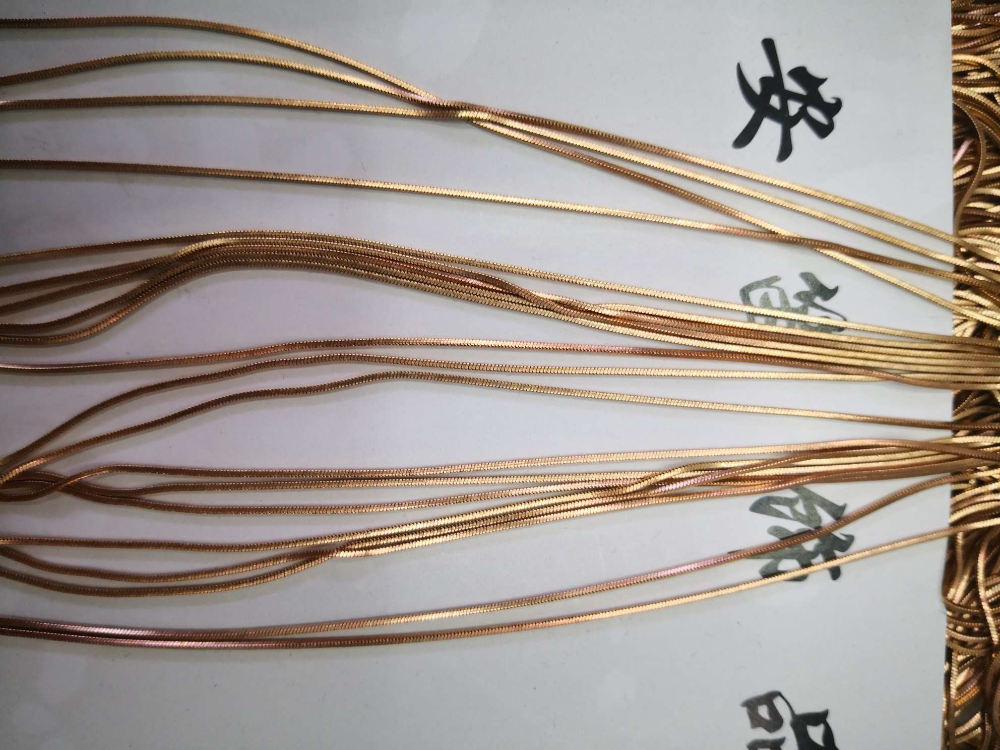Sp135-4 square snake with a diameter of 1.2, copper snake chain jewelry, necklaces and anklets, various specifications, factory stock available details Picture