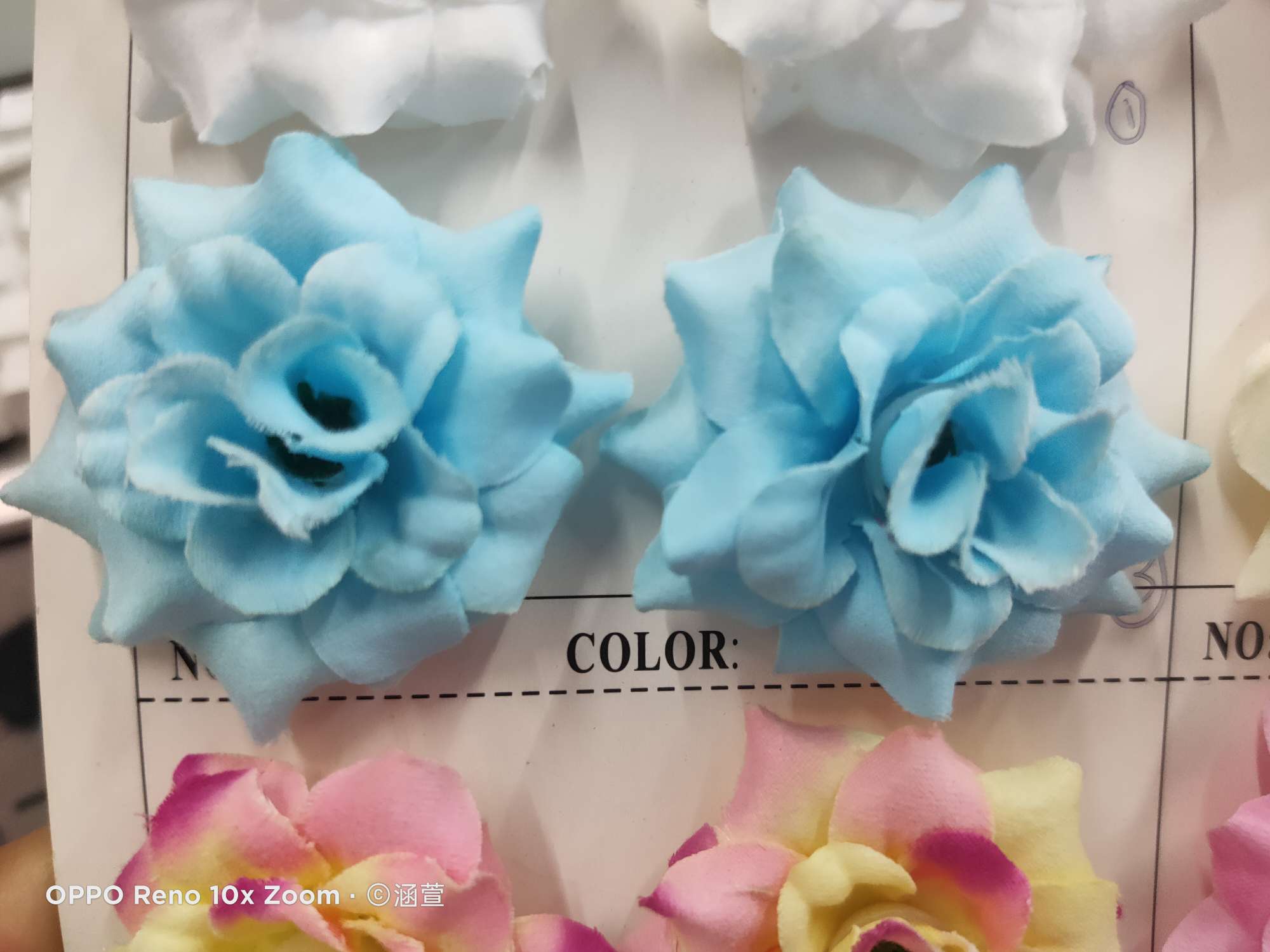 Imitation flowers imitation flowers fake flowers decorative cloth phoenix tail rose blue