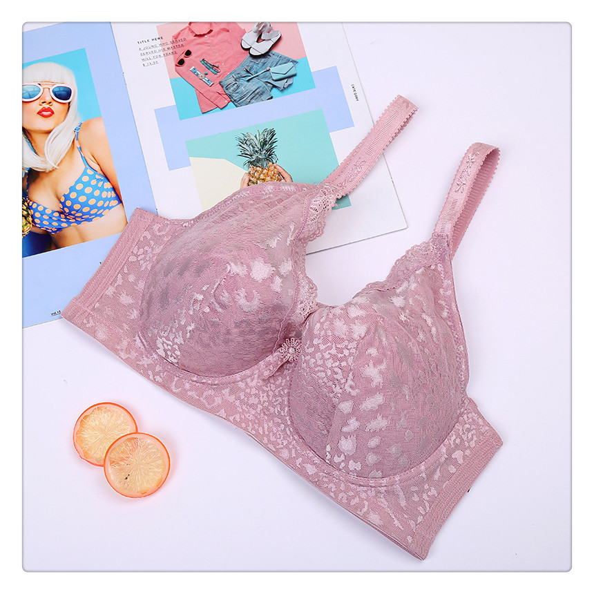 Summer New Non-Magnetic Soft Underwire Comfortable Breathable Bra Lace Lace Women's Underwear Push-Up Adjustment Bra Item Picture