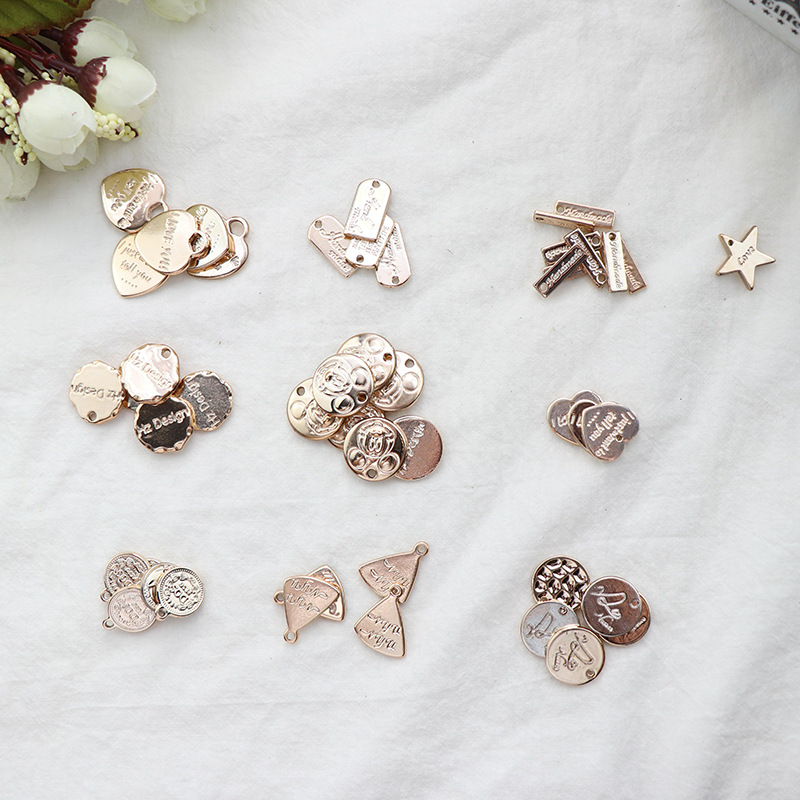 2020新环保电镀玫瑰金塑料饰品配件diy 发绳发圈发饰服装厂家批发