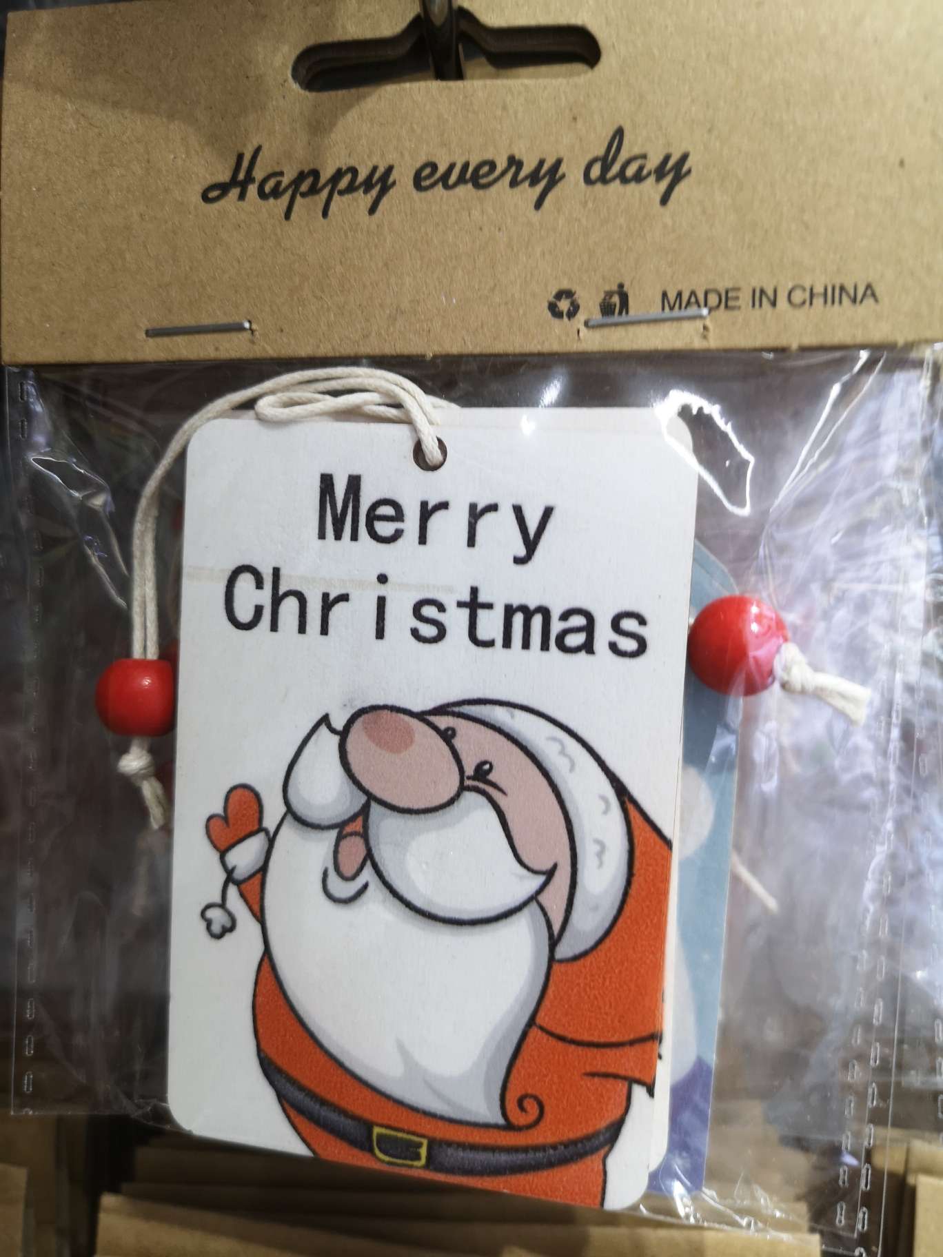 Christmas decoration supplies wooden hanging Santa Claus pattern thumbnail