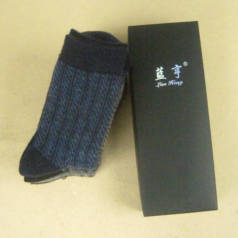蓝亨品牌袜子 双路兔羊毛袜 加厚男士保暖兔羊毛袜子 产品图