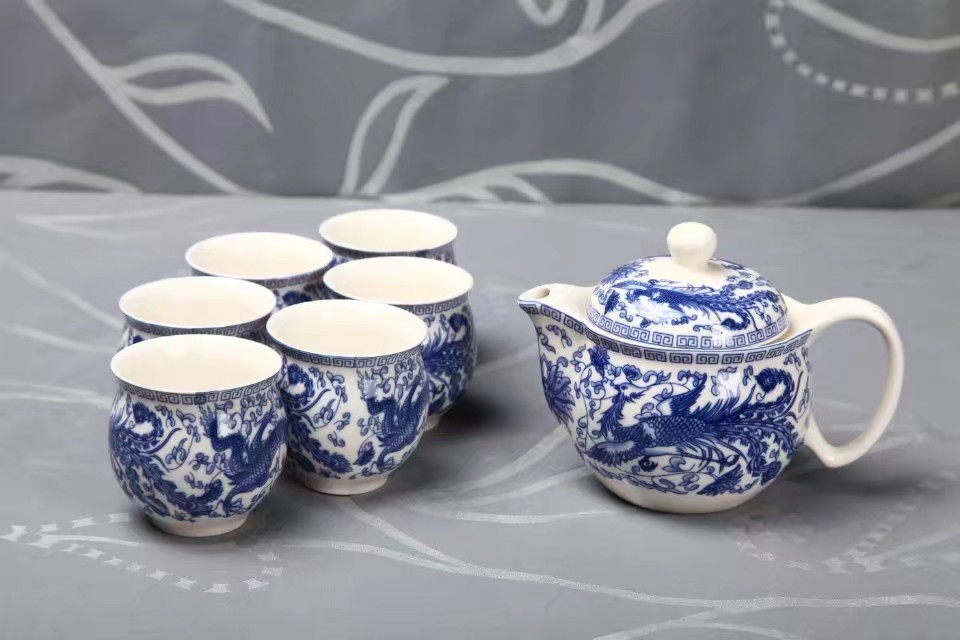 Jingdezhen ceramic double layer 7-piece tea set undefined