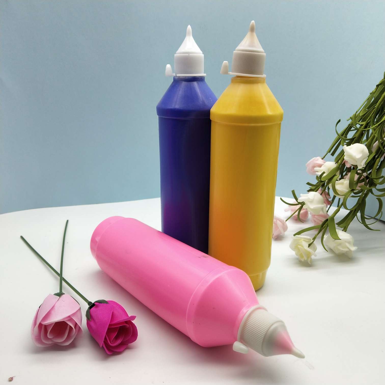 Large bottle ceramic white body color painting paint acrylic multi-color paint