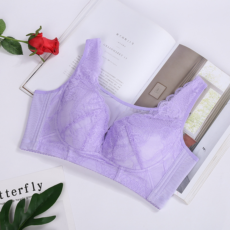 Plus Size Thin Cup Bra Shows Small No Underwire Plus Size Anti-Slip Underwear Fashion New Women's Bra Underwear undefined