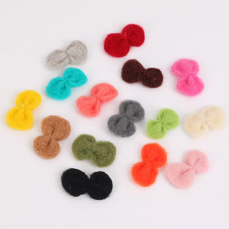 5.0 DIY Bow, Wool felt finished product, Bow, Pure handmade hair accessory, wool material accessory