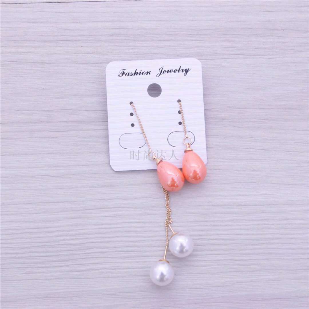 Korean-style accessories and earrings are fashionable, simple, classic and versatile. Carefully selected stud earrings, pearl earrings with real gold plating, and ear thread for women undefined