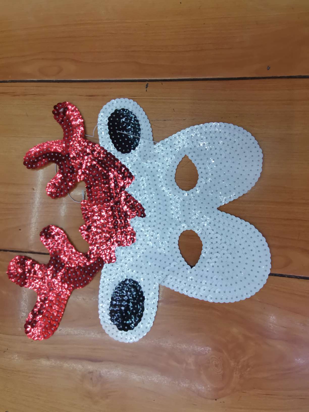 亮片鹿角面具纸塑面具儿童面具万圣节面具