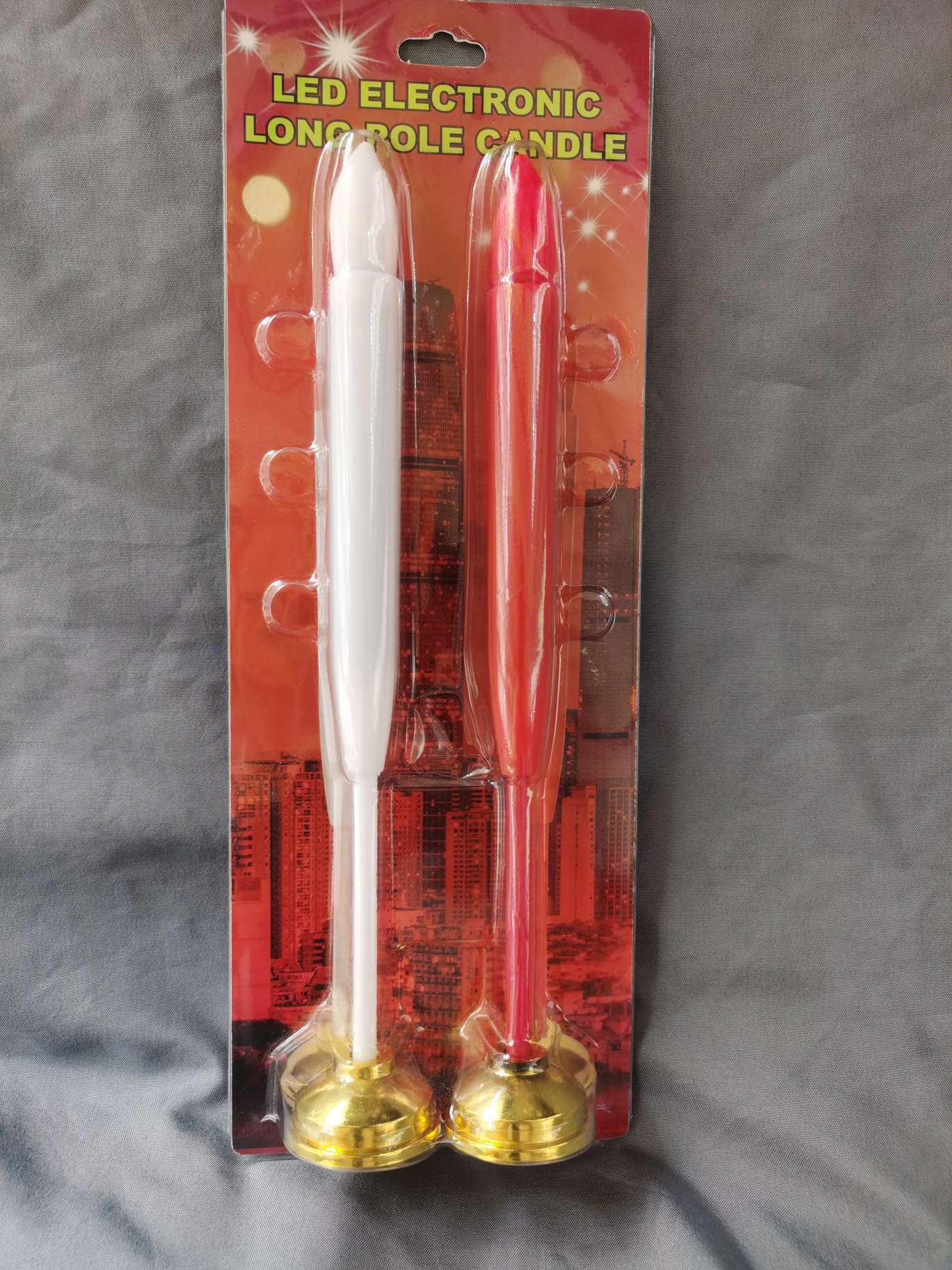 led electronic candle light, electronic long pole wax simulation candle light, dinner, church, festival, birthday decoration, Buddha offering lamp 1 details Picture