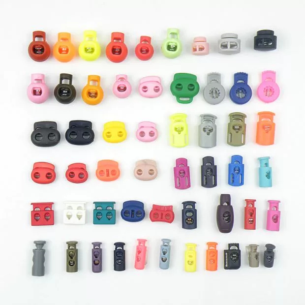 纽扣服装配件塑料吊钟收紧扣弹簧扣松紧调节扣定绳扣穿绳扣猪鼻扣