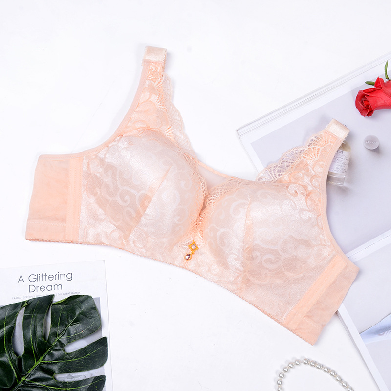 Manufacturers Direct Sales Of New Non-Underwire Sexy Comfortable Anti-Slip Vest Bra Thin Lace Bra Specification drawing