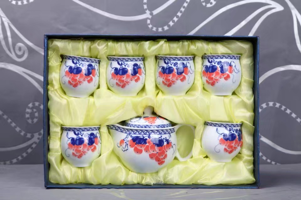 Jingdezhen ceramic double layer 7-piece tea set undefined