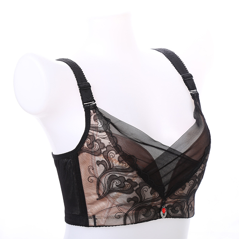 Spring/Summer Lace Edge Bra Plus Size Bra Pulls Up Side Fold Thin Bra Bra Bra Beautiful Back details Picture