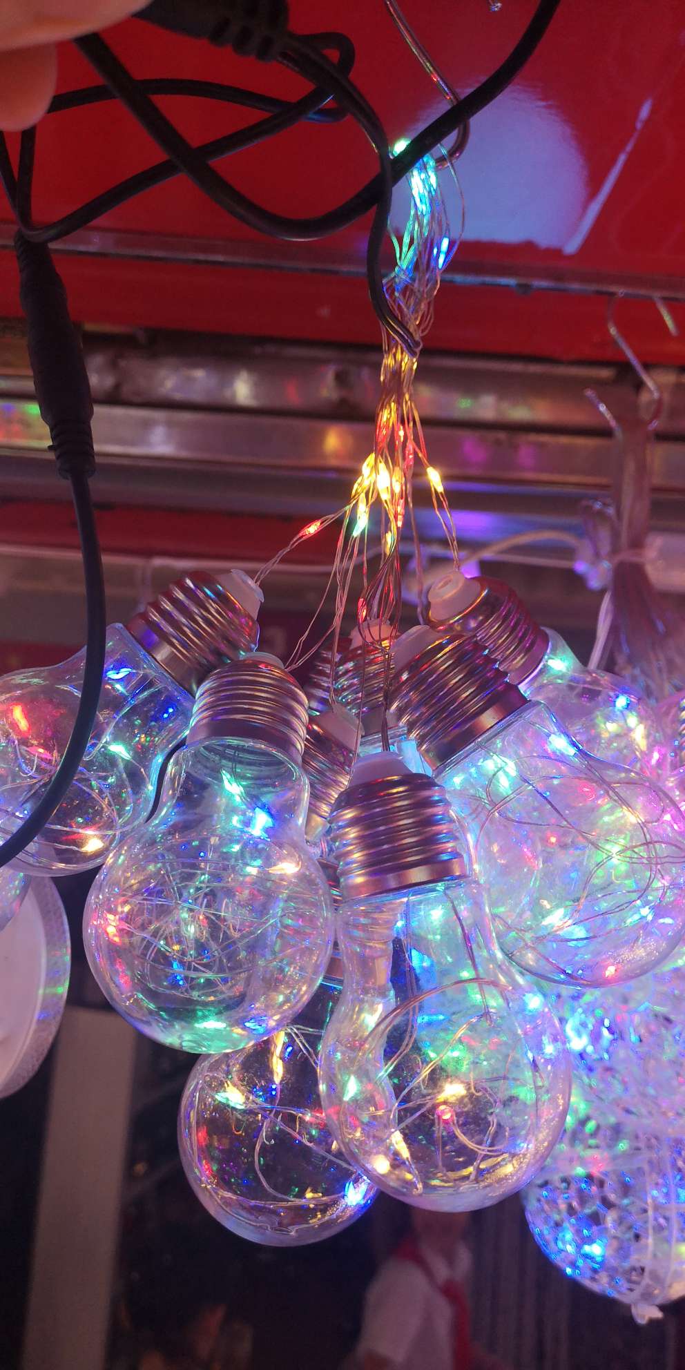 10个灯泡铜线灯串，LED圣诞节布置装饰灯串