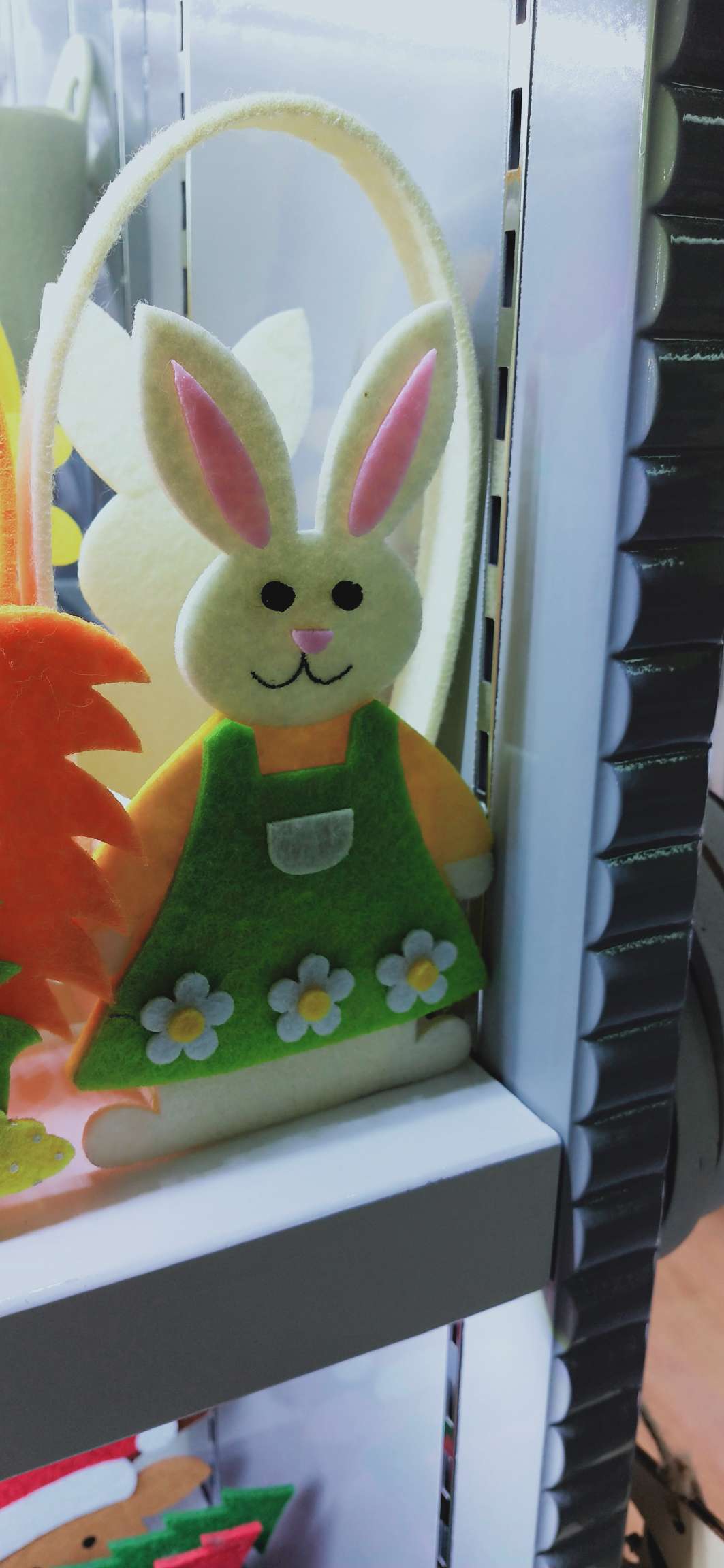 White and green rabbit bag