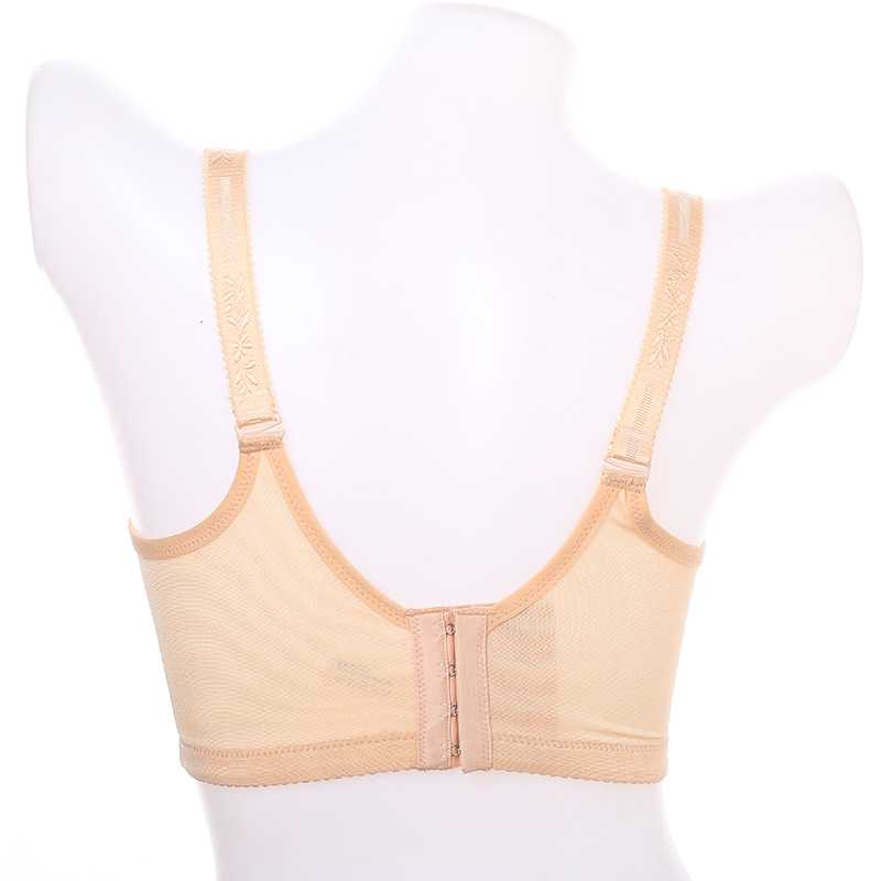 New Bra Without Underwire Lace Jacquard Bra Large Size Comfortable Adjustment Bra Large Breasts Show Small Bra Wholesale undefined