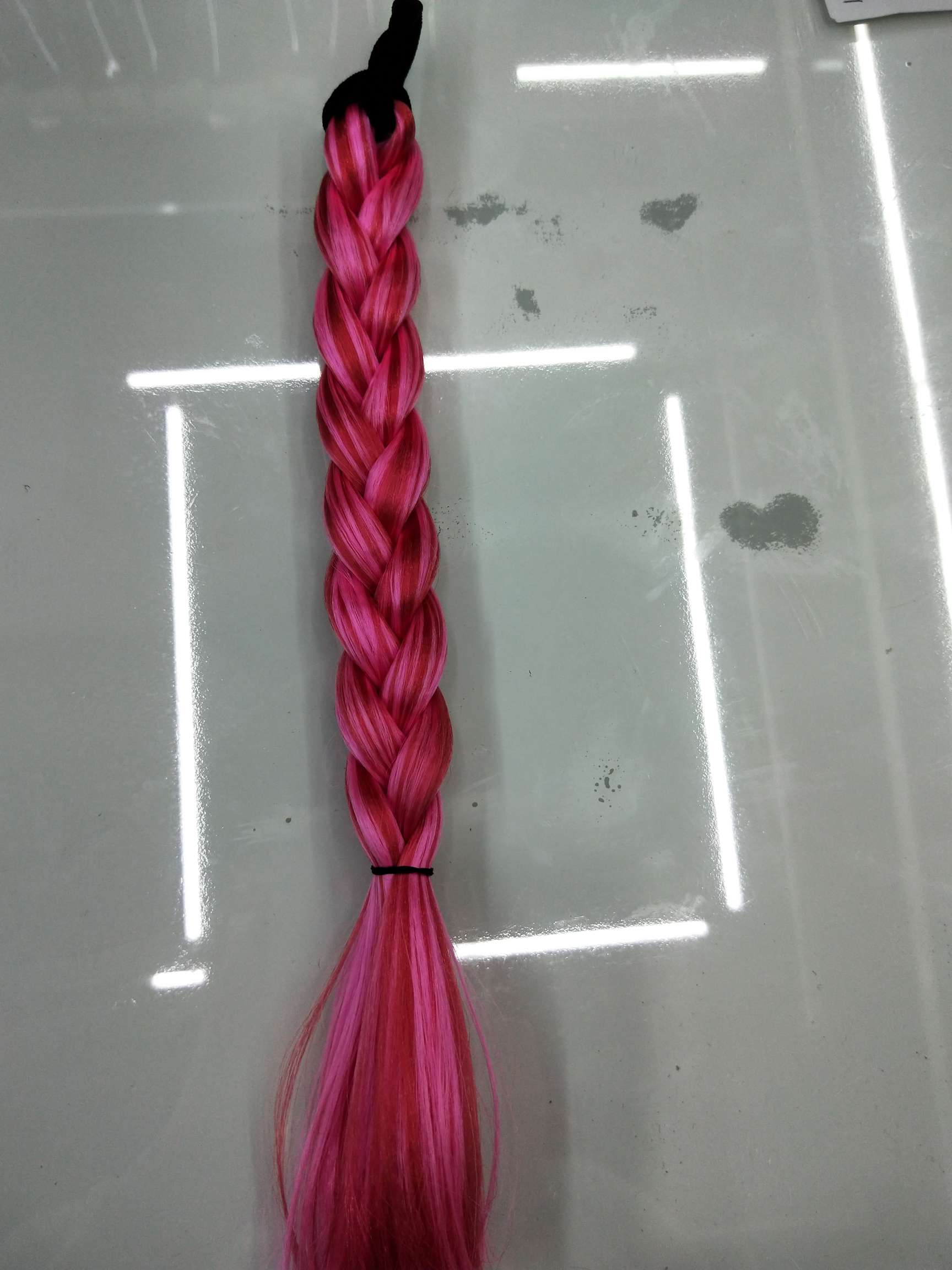 Rubber band, plait and wig for women in mixed colors