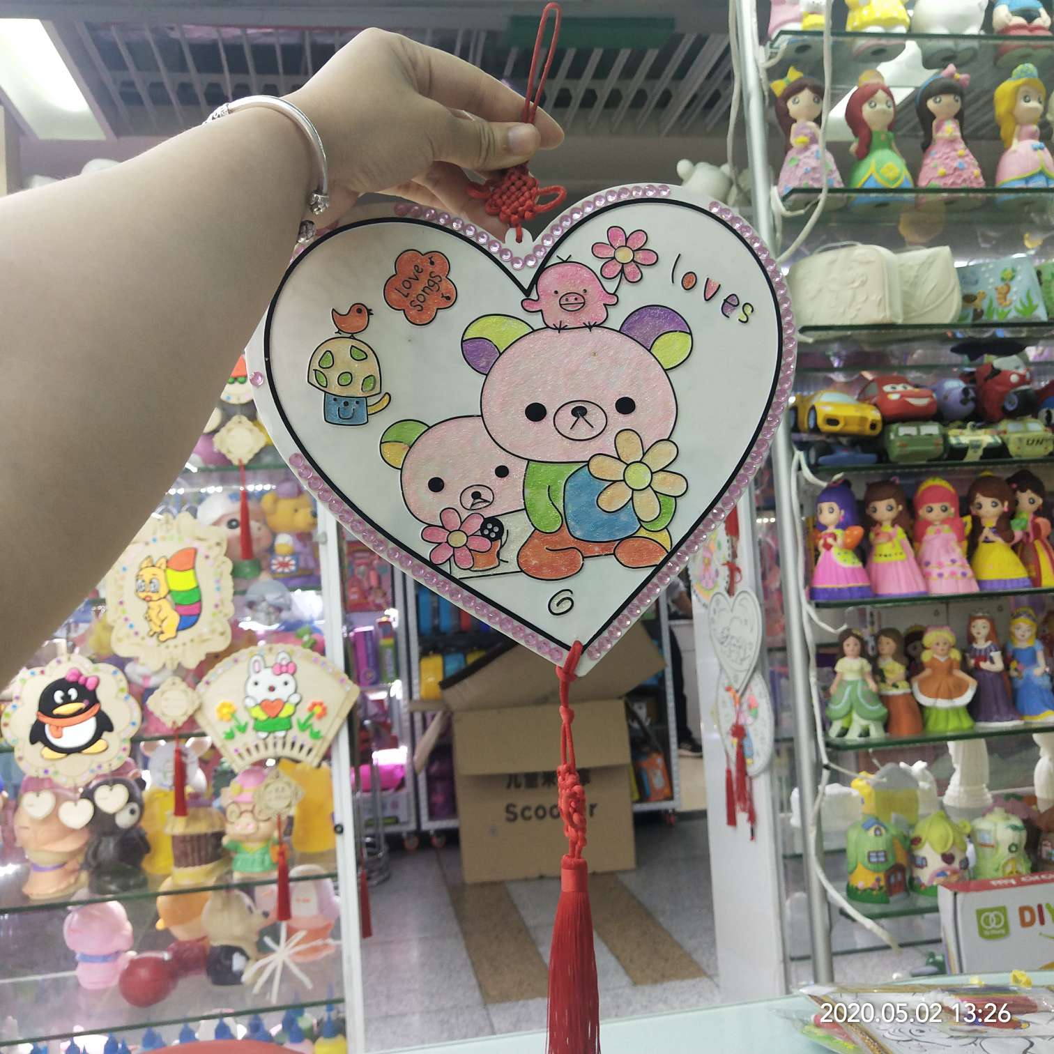 双面中国结雪花泥金粉画儿童益智玩具批发厂家直销