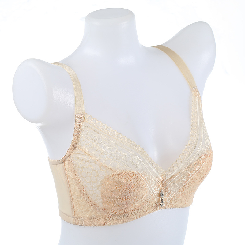 Summer Slim Bra Lace Mesh Breathable Underwear Soft Underwire Adjustment Lace Lace Bra details Picture