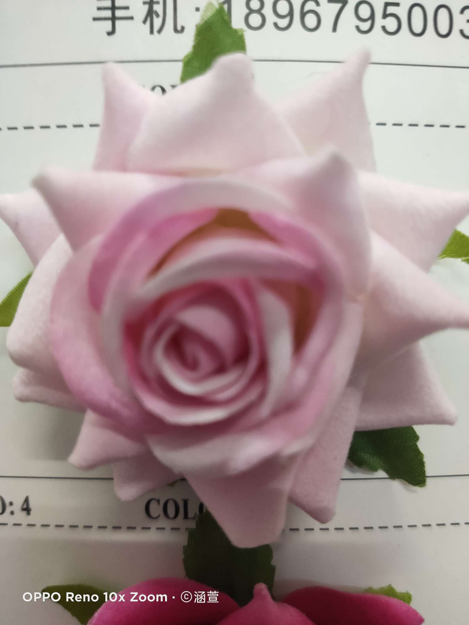 仿真花仿真花朵鲜花花朵假花摆件装饰小号绒布玫瑰粉色