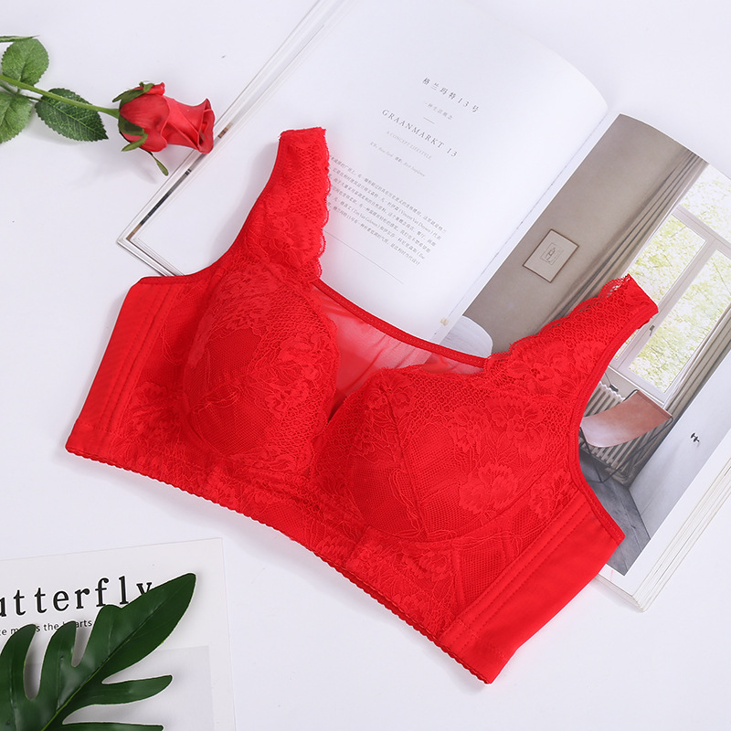 Plus Size Thin Cup Bra Shows Small No Underwire Plus Size Anti-Slip Underwear Fashion New Women's Bra Underwear Item Picture