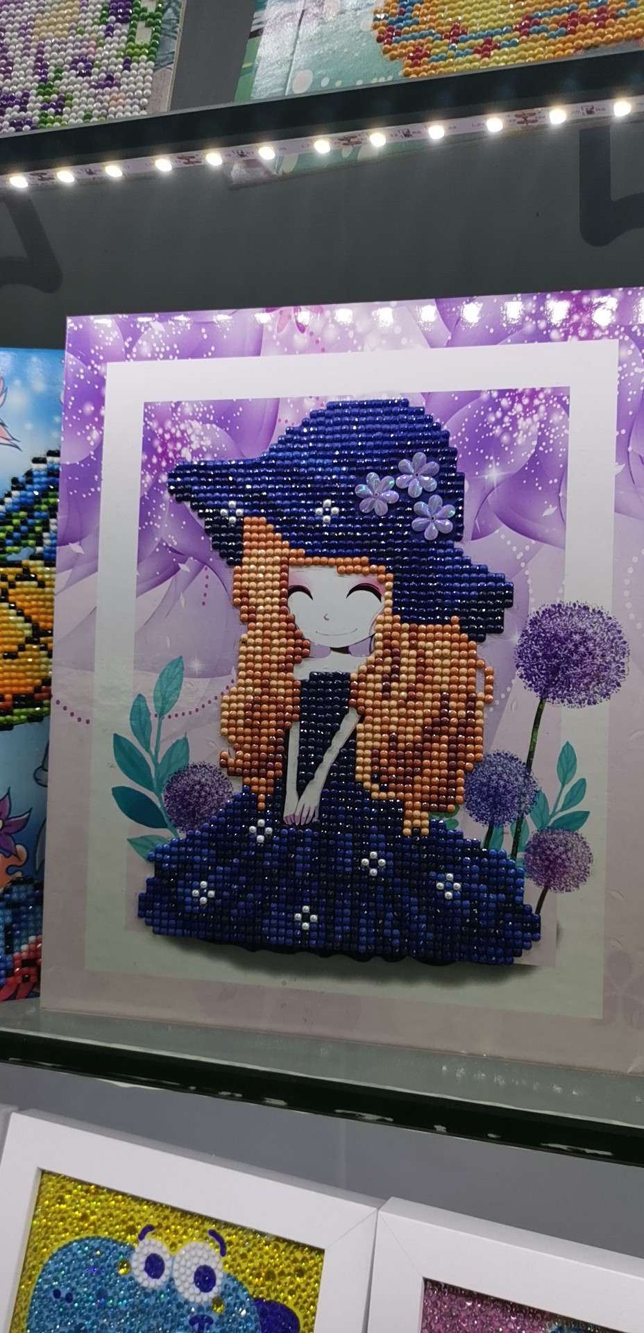 21*25厘米点点钻石画，纸质钻石画白底实物图