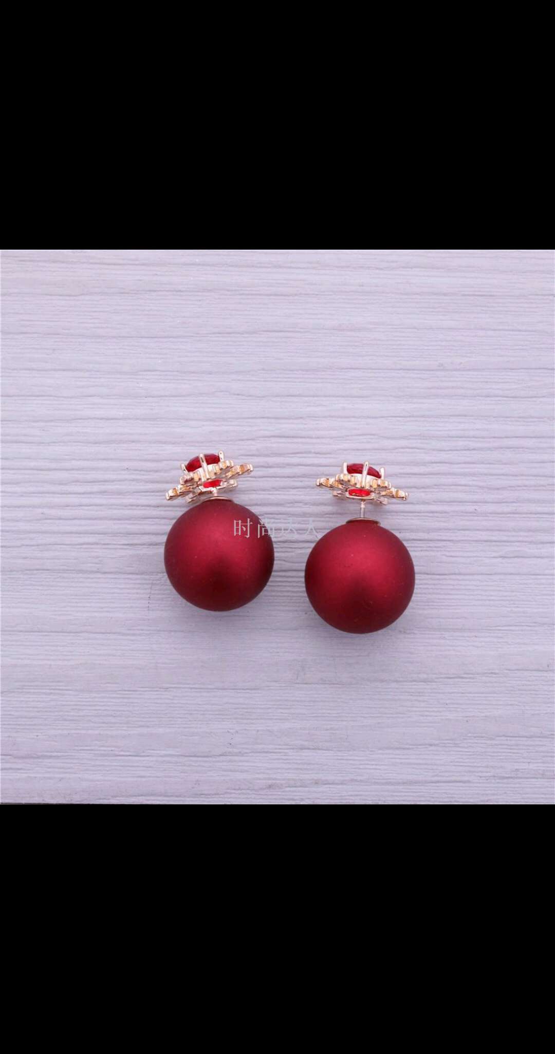 High-quality, exquisite long earrings, ear clips, elegant red pure silver needles plated with real gold, wedding accessories for brides Specification image