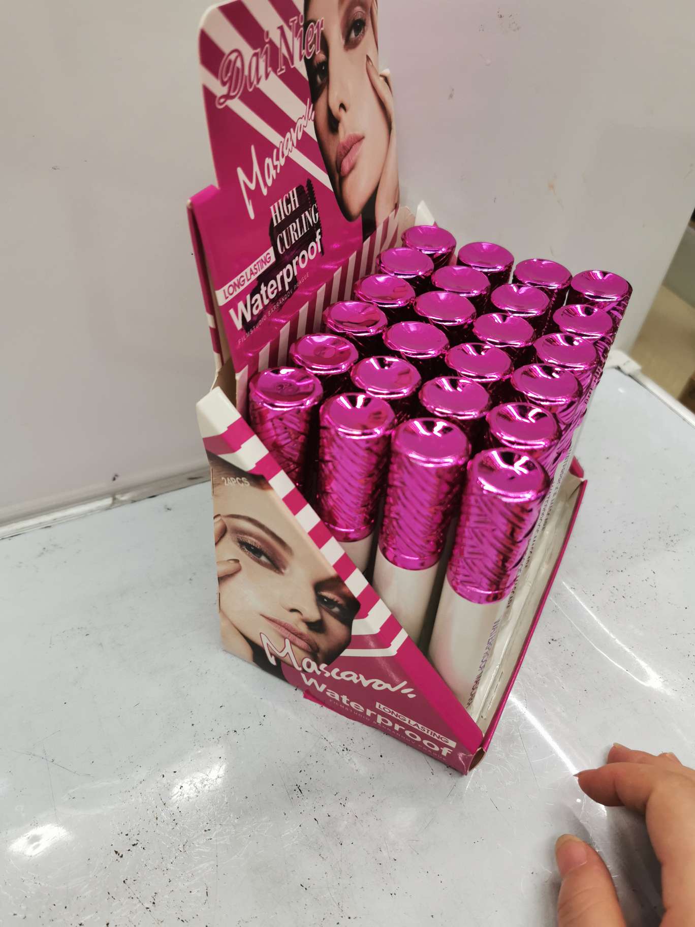 M110 Purple Cover White Tube Stretch Waterproof Curling Mascara Wholesale Specification drawing