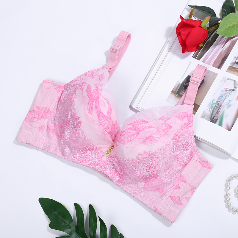 New Large Size Bra Thin Collection Side Women's Bra Manufacturers Wholesale Specification drawing