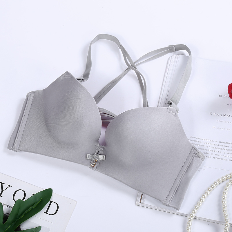 Women's Back Bra Underwear Smooth Breast Cross Strap Young Ladies Spot Women's Bra Manufacturers details Picture
