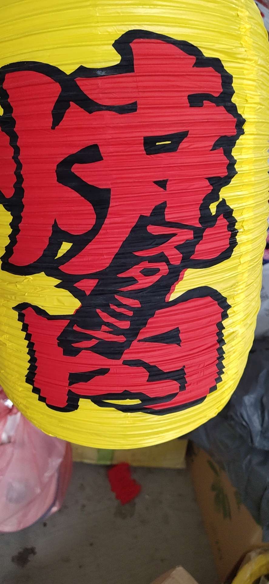 纸灯笼和绸布灯细节图