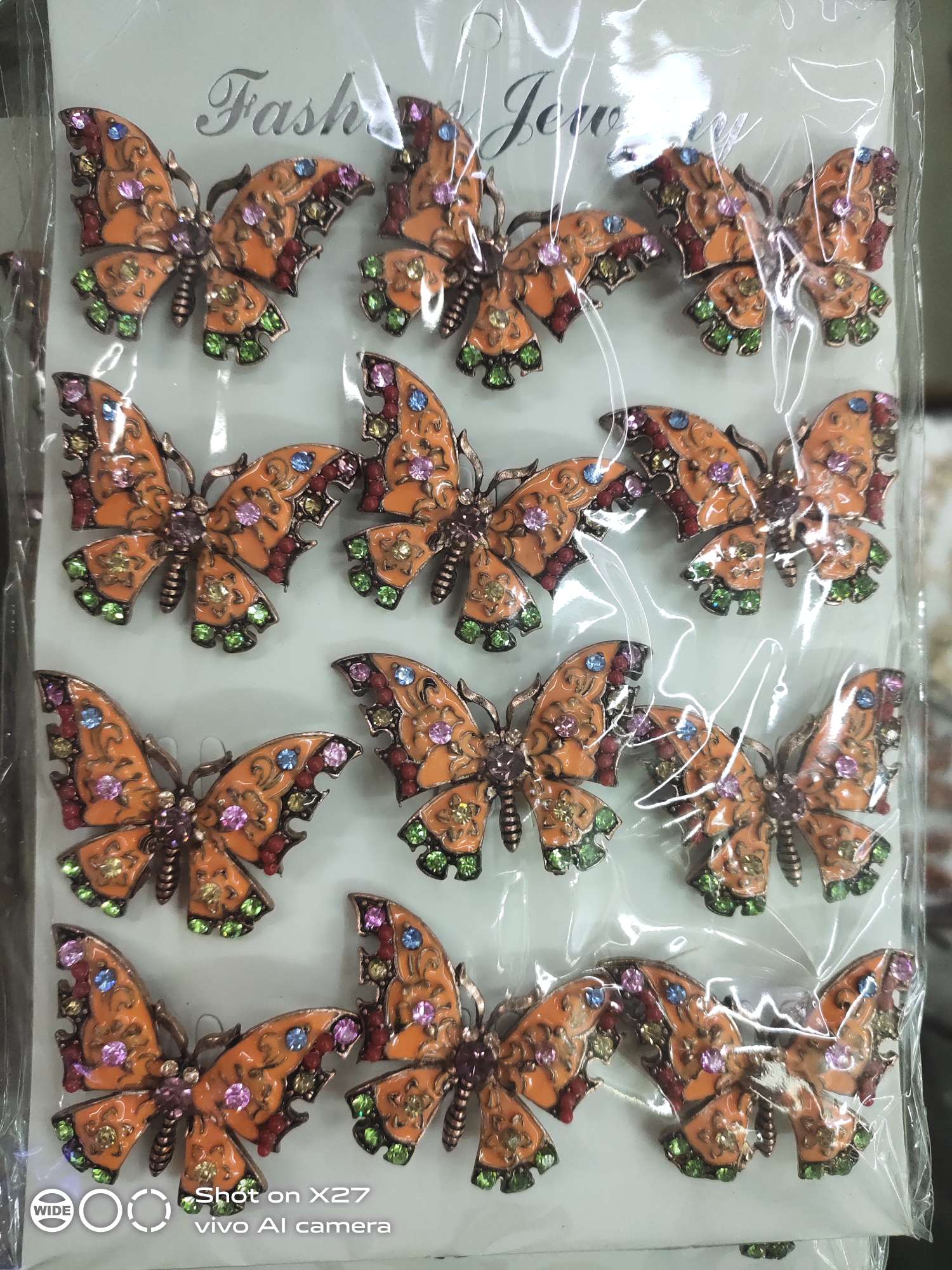Colorful butterfly brooch thumbnail