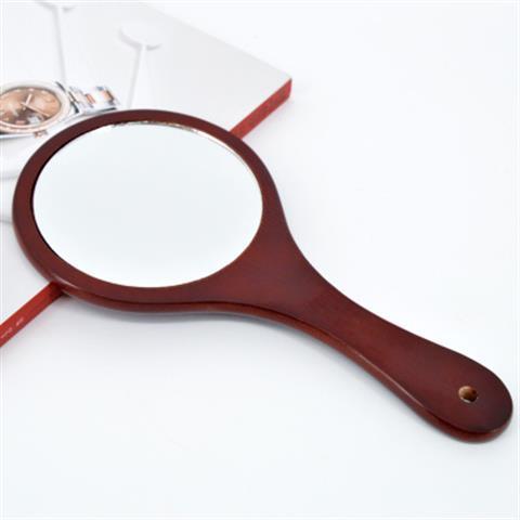 便携木制工艺品时尚手柄化妆镜产品图