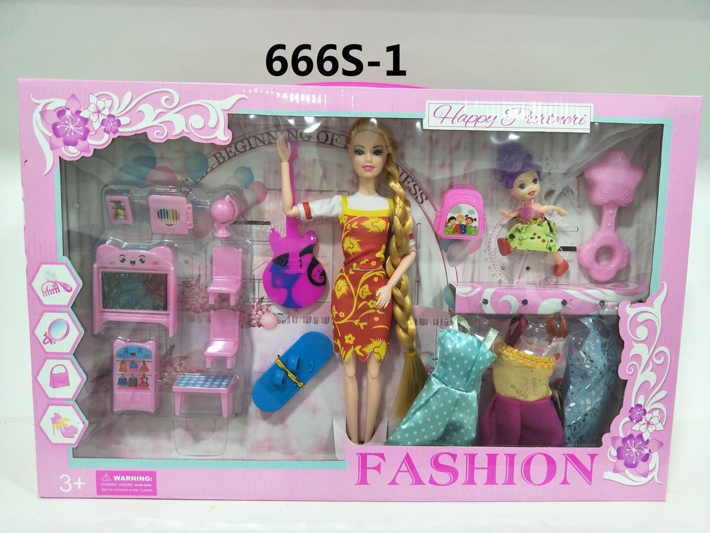 Long-boxed Barbie dolls for changing clothes details Picture