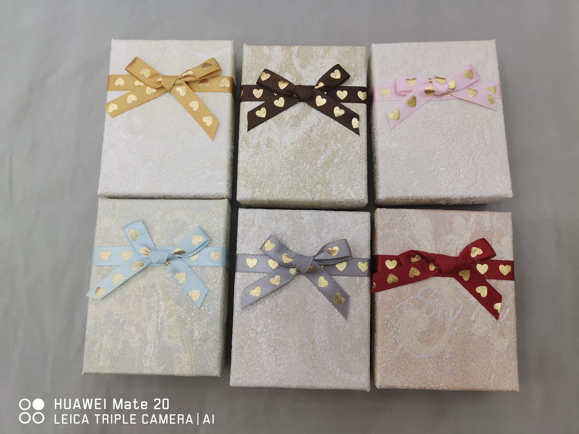 Lid Paper Box Bow Jewelry Storage Box Earrings Pendant Hair Clip Silver Wrapping Gift Gift Box Box